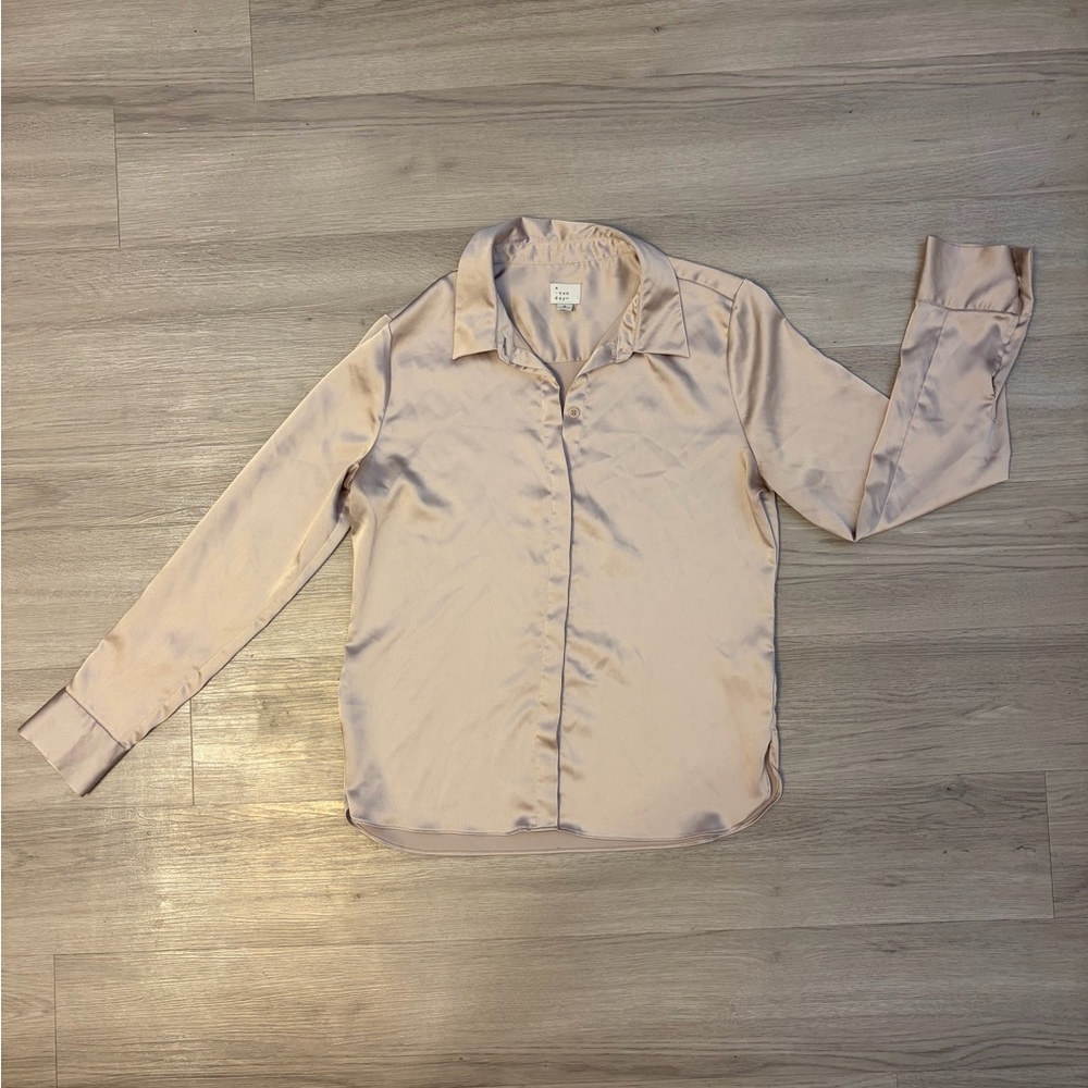 A New Day Soft Blush Button-Up Shirt